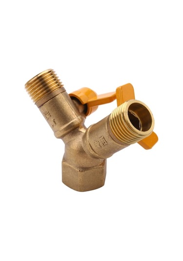 Ulzyvf Bahçe Sulama 2 Yollu Çift Musluk-2 Musluk Adaptörü-sarı