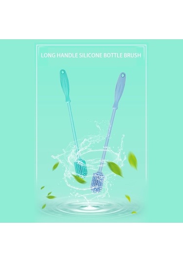 Flybuy Silikon Şişe Temizleme Fırçası - Uzun Saplı, Çok İşlevli, Kalıntı Temizleyici, Yumuşak Kıllı, Asma Kancalı
