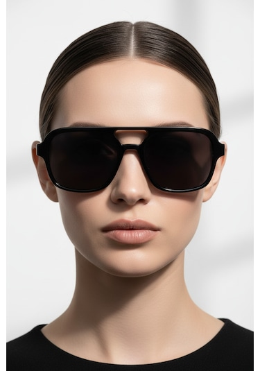 Glazento Premium Siyah Kemik Çerçeve Güneş Gözlüğü Unisex