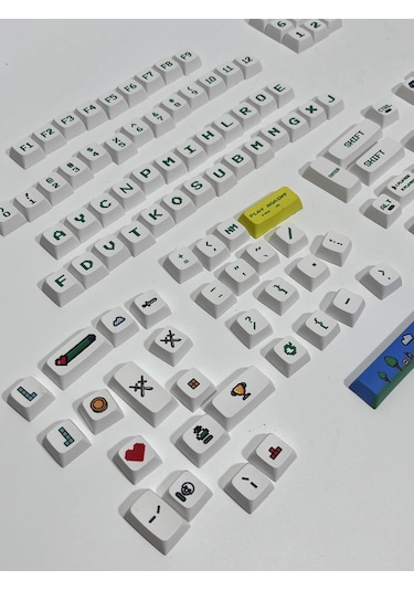 Pixel Game Grafiti Temalı Mekanik Klavye Tuş Takımı 120 Tuş