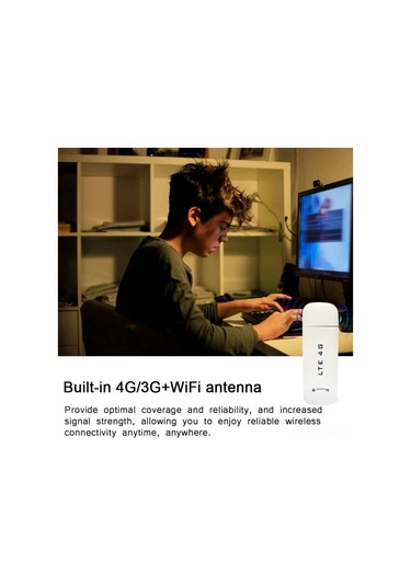 Springsun 150mbps 4g Lte Usb Modem, Sım Kartlı Taşınabilir Wifi Adaptörü, 8 Cihazı Eşzamanlı Bağlanabilir Ağ Aygıtı