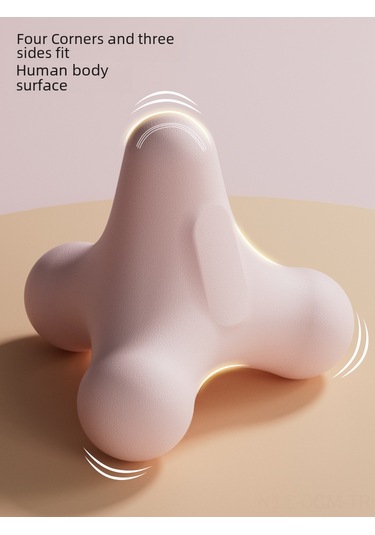 Qingmipy Fitness Kas Gerginliği Giderici Top - Omuz, Boyun, Bel, El Masajı - Pilates, Yoga, Spor Sonrası Rahatlatma - Pembe Opp Poşetli Çok Renkli