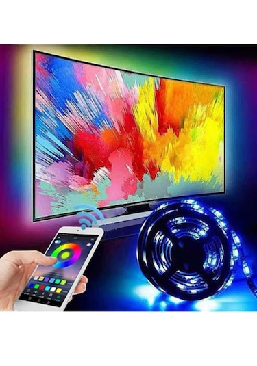 3 Metre Tv Arkası Led Bluetoothlu Sese Duyarlı Led Işık Tv-pc-oto