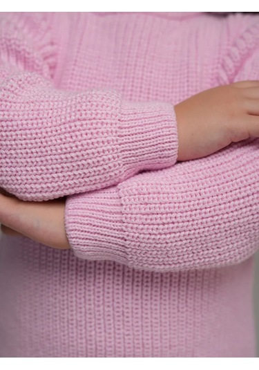 Djaza Kids Çocuklar İçin Örme Oversize Kazak 241271963 Pembe