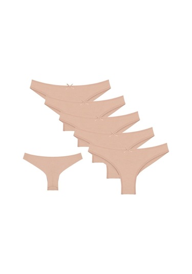 5'li Özel Viskon Kadın Külot 4095t Ten