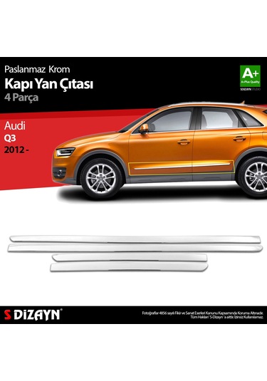 S-dizayn Audi Q3 Krom Kapı Yan Çıtası 2012-2018
