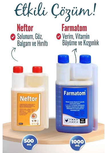 Munich Vet 2'li Set Farmatom Vitamin 1 L + Neftor Hırıltı 500 ML
