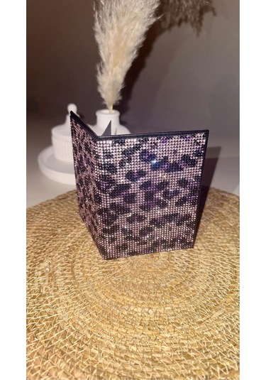 Oasis Life Pembe Taşlı Leopar Desenli Ruhsat Kılıf Kabı