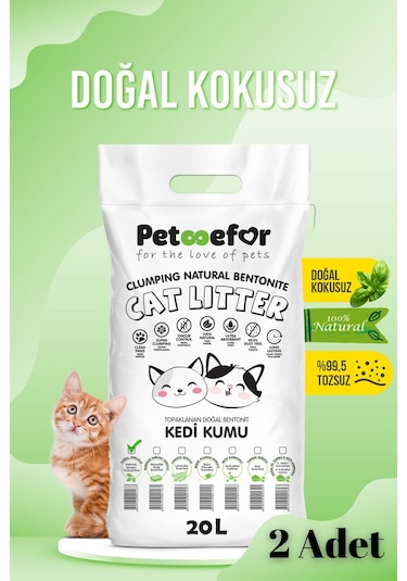 20 Lt Natural Kedi Kumu X2 Adet