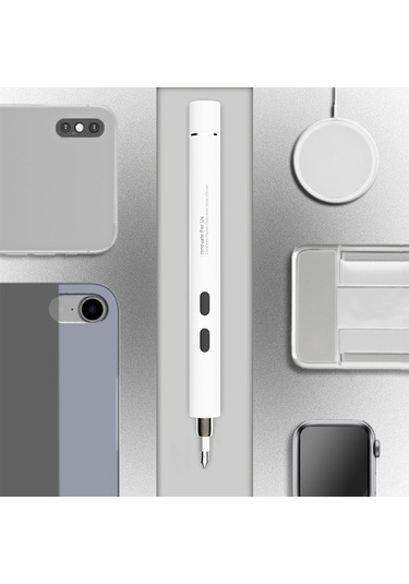 Fortunelane 18 Uçlu Beyaz Elektrikli Tornavida Seti - Laptop Ve Cep Telefonu Tamiri İçin 0.2nm Tork, Aaa Pil Gerektirir, Pil Dahi