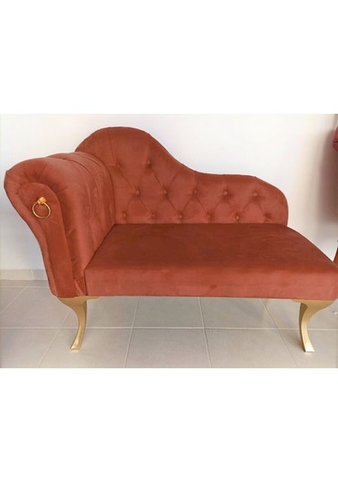 Modern Köşe Koltuğu Alda Josefin Puf Bench 130 Cm Kiremit