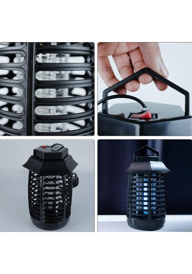 Elektrikli Böcek Öldürücü Sivrisinek Kovucuelektronik Ampul Lamba Siyah