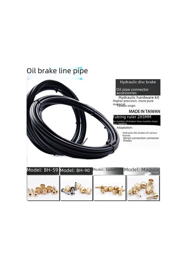 Hombey Yetişkin Bisikletleri İçin Dayanıklı Nilon Örgü Hidrolik Fren Hortumu Seti Bh90, Tam Araç - Yüksek Performanslı Tam Uyumlu