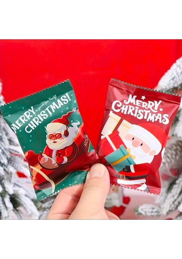 Yılbaşı-noel Kurabiye Bisküvi Ambalaj Poşeti -5 Adet