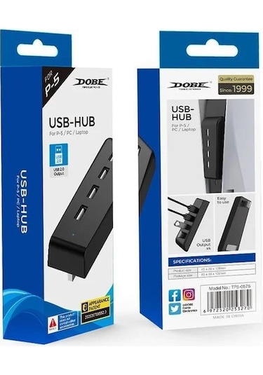 Dobe Pc Ps5 Usb-hub Çoklayıcı 4 Portlu