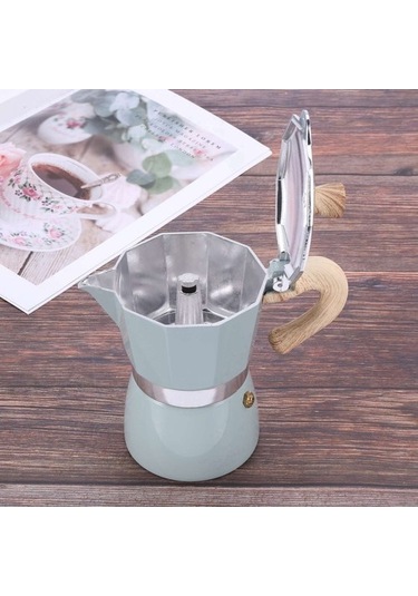 Metabagua 2x Coffee Maker Pot Aluminum Moka Espresso Percolator Pot Coffee Kettle Cafetera Espresso Percolator Stovetop Pwxja6 Yeşil