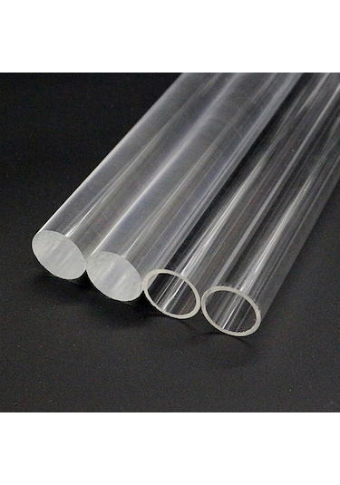 Pleksi Boru Çubuk Şeffaf Akrilik Plexiglass Boru Pleksiglas Tüp