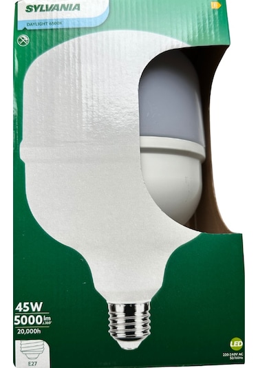 6 Adet Sylvania 45w 6500k Beyaz Işık E27 Duylu Kalın Duy Torch Led Ampul