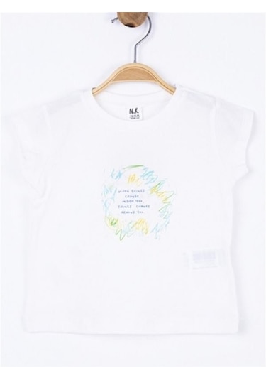 Nk Kids Kız Bebek Time Yazılı Pamuklu Tshirt-11896 Ekru
