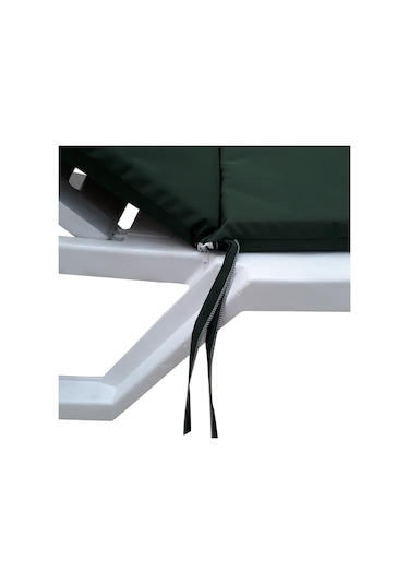 Mirzade Standart Fermuarlı Şezlong Minderi Su Geçirmez Kumaş-koyu Yeşil