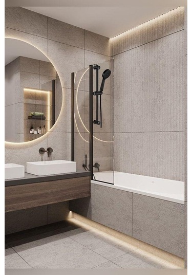 Eca Fırat 102146006c1 Üç Fonksiyonlu Hareketli Sürgülü Duş Seti Mat Siyah