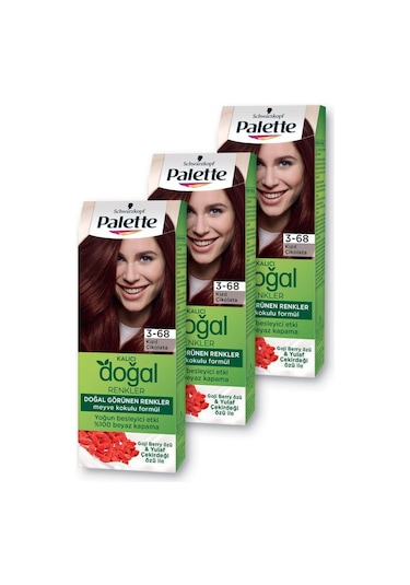 Palette Kalıcı Doğal Renkler Saç Boyası 3 - 68 Kızıl Çikolata X 3 A