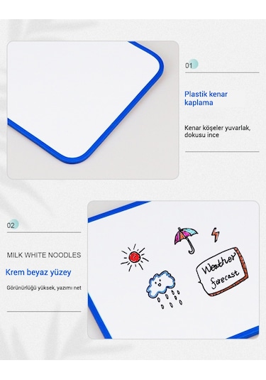 Snapbuy Çift Taraflı Mıknatıslı A4 Yazı Tahtası - Masaüstü Mesaj Panosu, Çocuklar İçin Eğitim Ve Çizim Tahtası Pembe