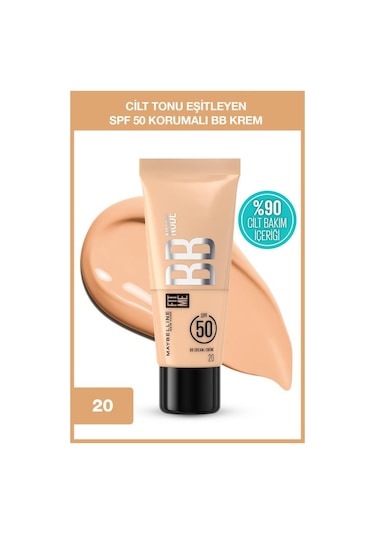 Fit Me Nude Cilt Bakımı Etkili Nemlendirici Spf50 Bb Krem - 20 3600531712778-10781