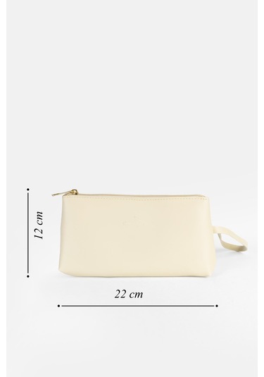 Biriz Kadın Makyaj Çantası - Krem