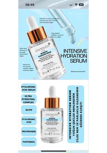 Esouven Yoğun Nemlendirici Cilt Bakımı Kremi 30 ML