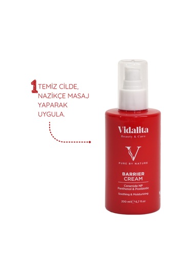 Vidalita Beauty & Care Barrier Onarıcı Nemlendirici Vücut Kremi Ceramide Np, Panthenol & Postbiotic 200 Ml