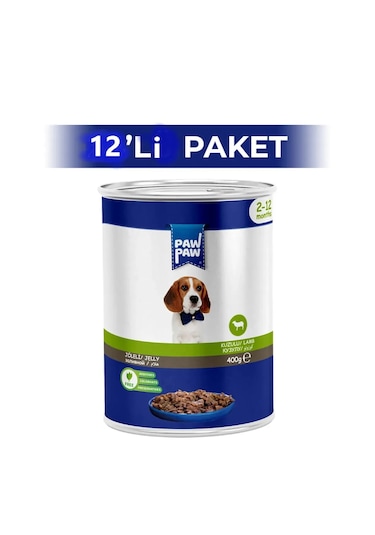 Paw Paw Jelly Kuzulu Yavru Köpek Konserve Maması 12 x 400 G