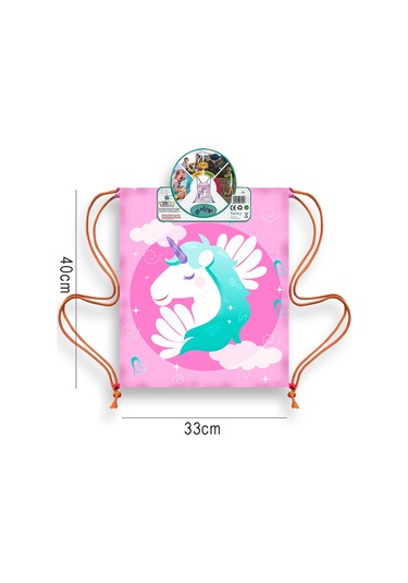 Molie Unicorn Su Geçirmez Kız Çocuk İpli Sırt - Plaj Çantası Renkli