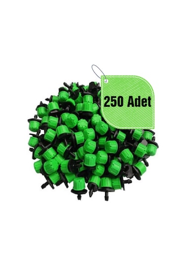 Yeşil Debi Ayarlı Damlatıcı 0-100 Lt/h 250 Adet