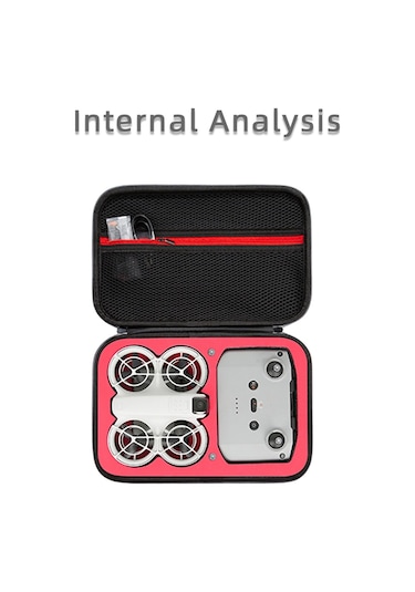 Soulader Djı Neo Taşınabilir Seyahat Çantası Sert Kasa Drone Aksesuarları Saklama Taşıma Çantası Kırmızı İç Tasarım