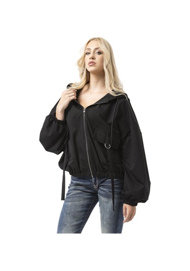 Cipo & Baxx Wl368 Hoodıe Sweatjacket Black
