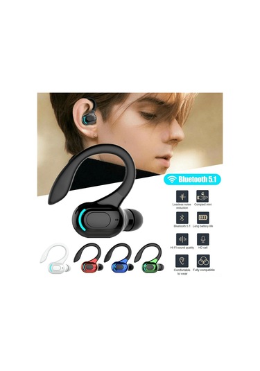 Folinda F8 Bluetooth Kulaklık Spor İçin Kablosuz, Ipx4 Su Geçirmez, 10 Saat Çalma Süresi, Derin Gürültü Engelleme, Tek Tuş Kontrol, Siyah