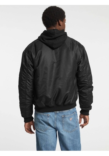 Guess Gj Bomber Erkek Siyah Bomber Ceket M5rl81whaa2-jblk Siyah