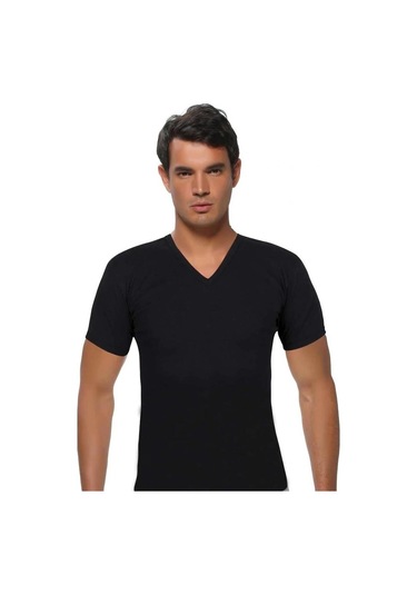 3 Adet Gümüş Erkek Kısa Kollu V Yaka Atlet Fanila 4051 001