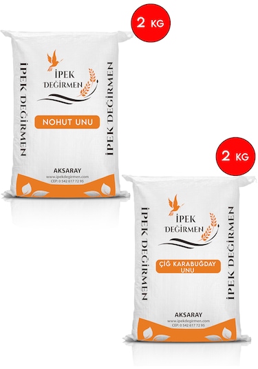 İpek Değirmen Glutensiz Çiğ Karabuğday Unu Nohut Unu 4 Kg