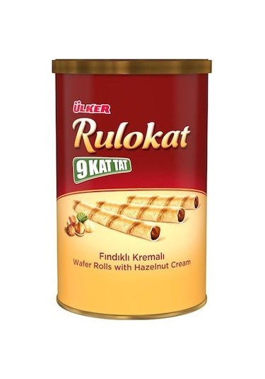Ülker 9 Kat Tat Rulokat Fındıklı Rulo Gofret 6 x 170 G