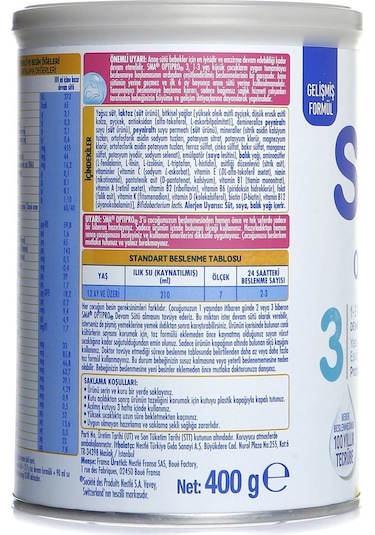 Sma Optipro Probiyotik 3 Bebek Devam Sütü 1-3 Yaş 400gr