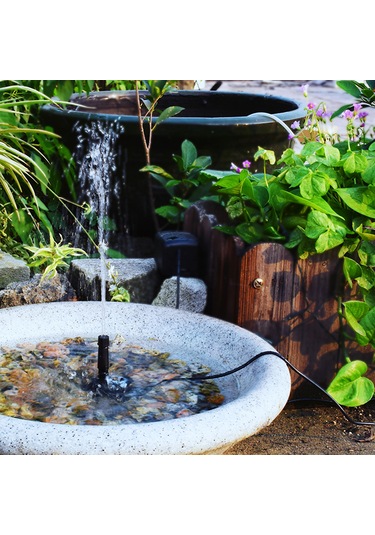 Güneş Çeşmesi 1.5w Elektrikli Su Pompası Açık Bahçe-siyah