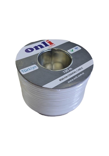 Onli RG6U6 112Tel Beyaz Anten Kablosu 100 M