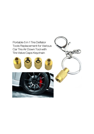 Symbee 5 Li Lastik Hava İndirici Takımı - Pratik Ve Dayanıklı Araç Lastik Aleti, Paslanmaz Pirinç Malzeme