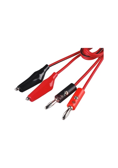 Krokodil Banana Kablo Çifti Güç Kaynağı Multimetre Voltmetre Osiloskop Elektrik Test Ölçme Kablosu Prob