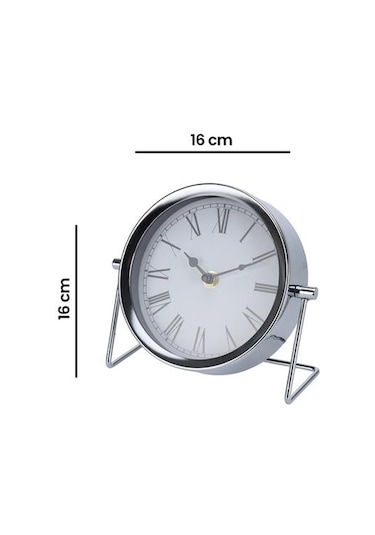 Kpm Dekoratif Metal Masa Saati - Gri