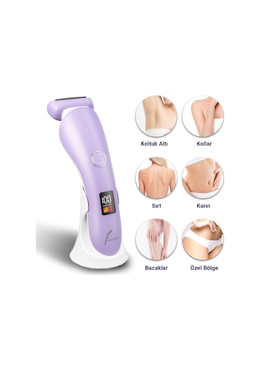 Ipx7 Su Geçirmez 3 İn 1 Epilatör Bacak Sırt Yüz Bikini Bölgesi