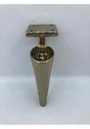 Plastik,16 Cm Gold Kaplama Metal Görünümlü Mobilya Ayağı 4 Adet