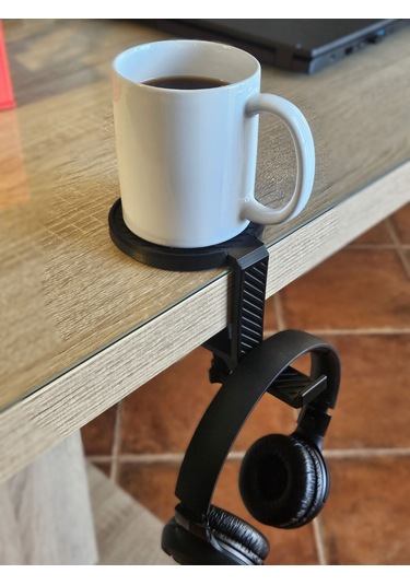 Oyuncu Kulaklık Ve Bardak Standı Universal Tüm Markalara Uyumlu